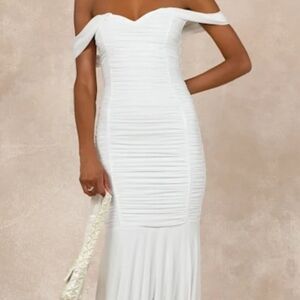 White off the shoulder dress